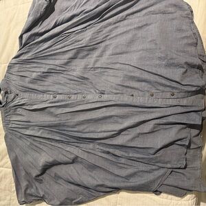 Women's denim Blue Button-Down oversized tunic